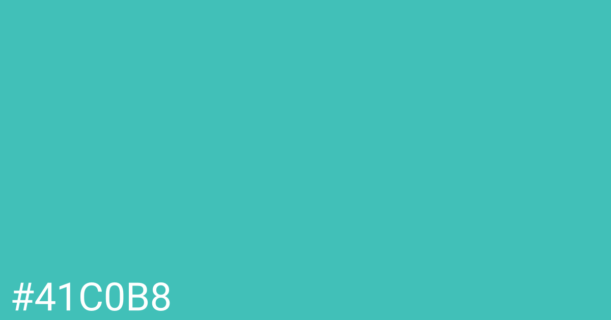 Hex color #41c0b8 graphic