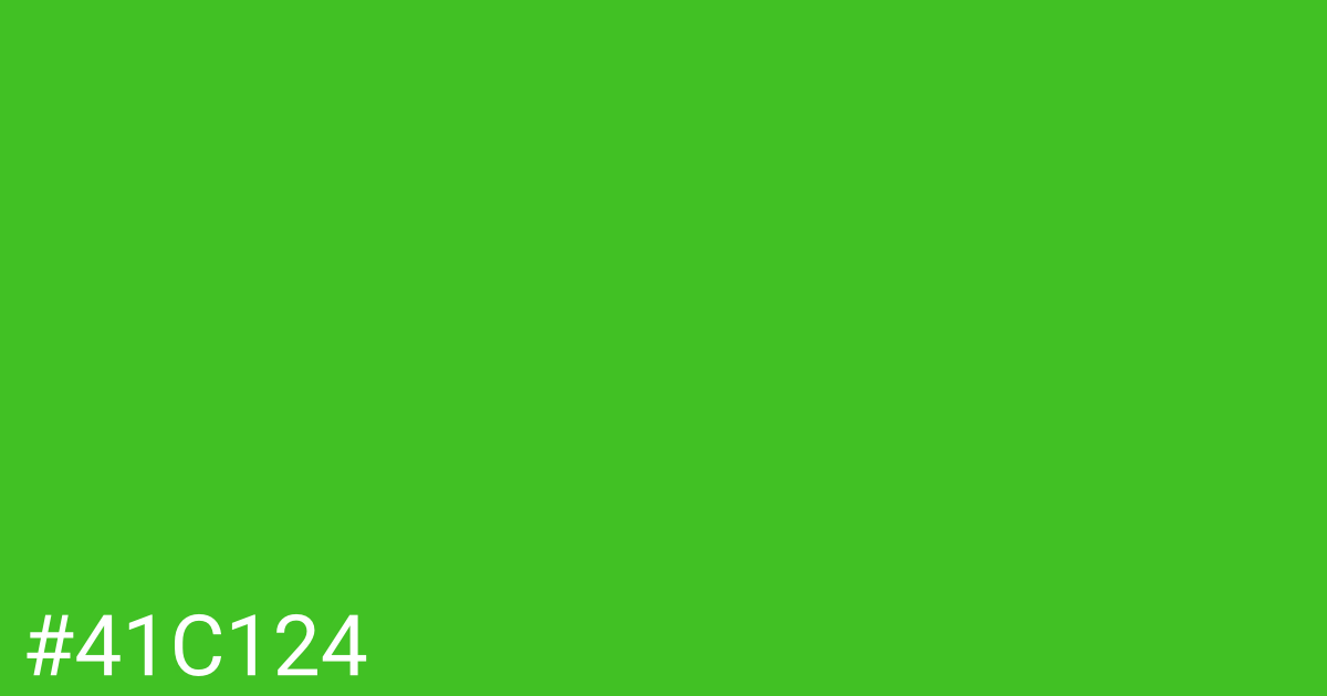 Hex color #41c124 graphic