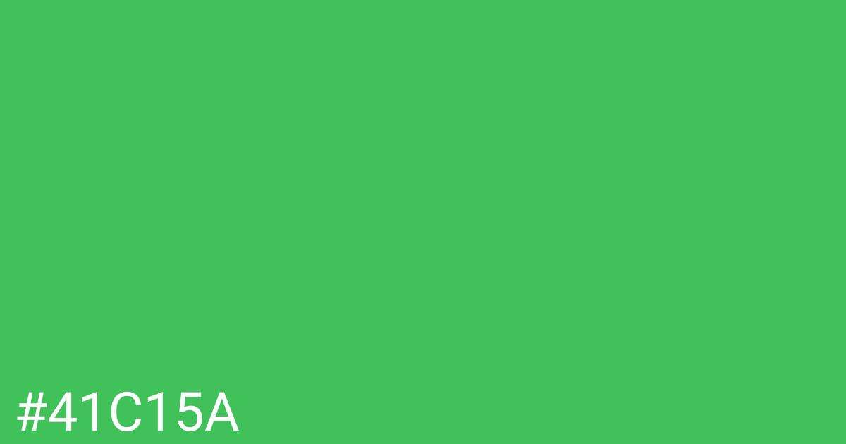 Hex color #41c15a graphic