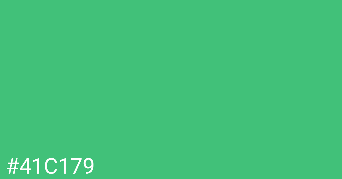Hex color #41c179 graphic