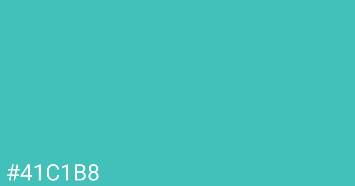 Hex color #41c1b8 graphic