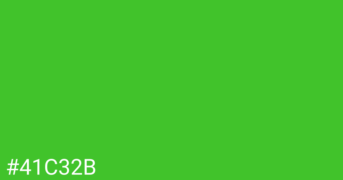 Hex color #41c32b graphic