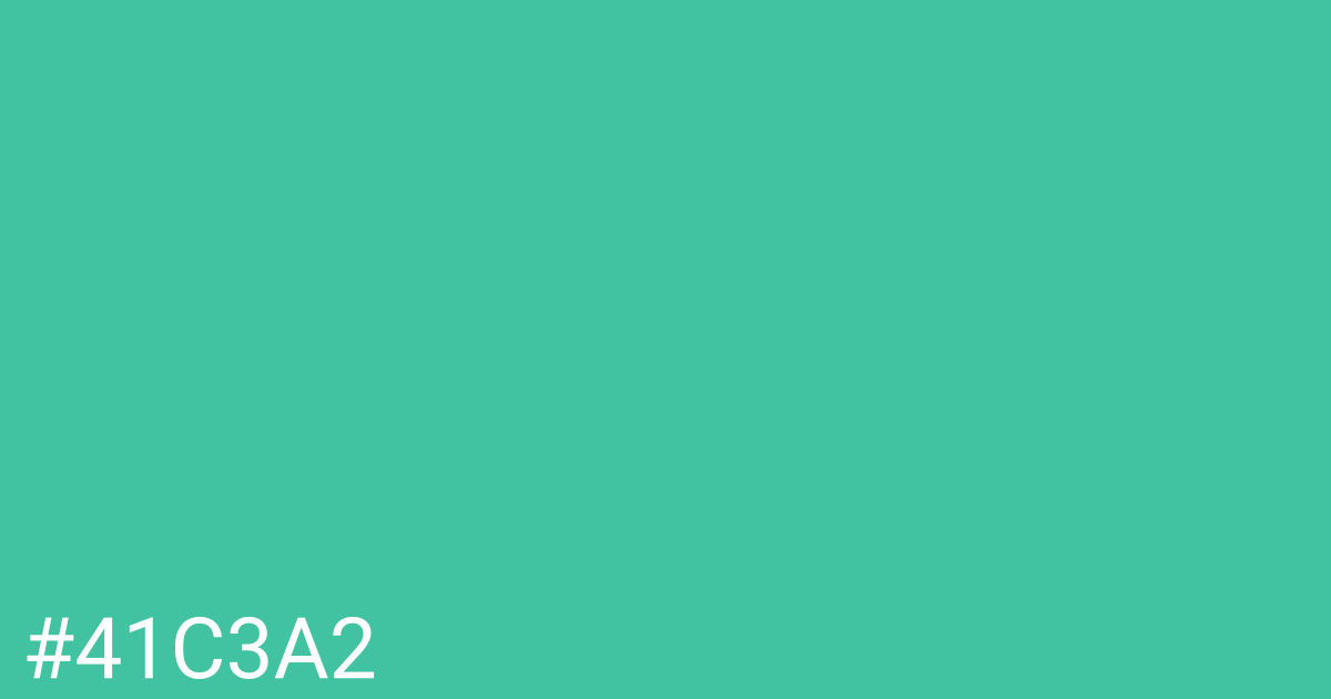 Hex color #41c3a2 graphic