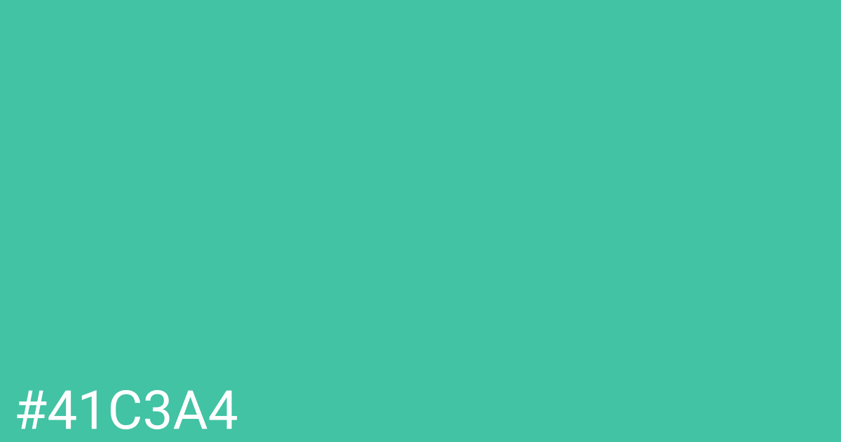 Hex color #41c3a4 graphic