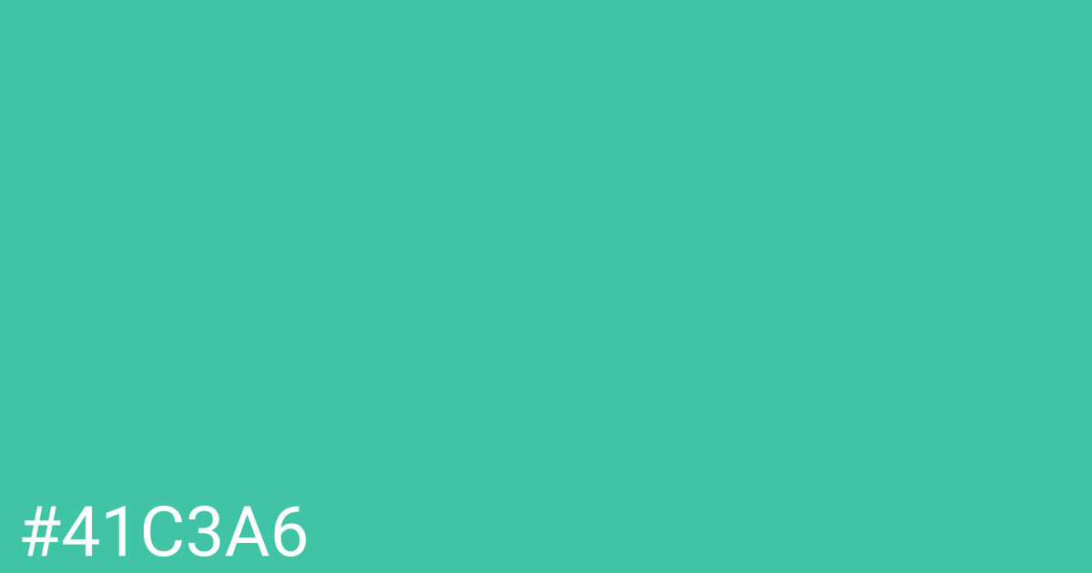 Hex color #41c3a6 graphic
