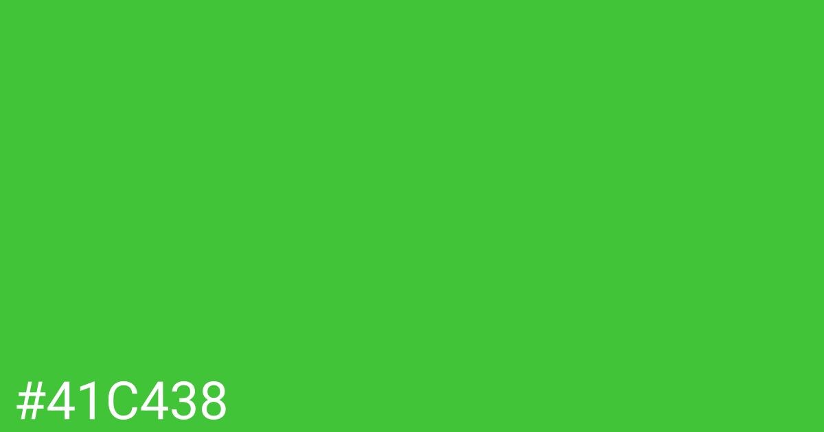 Hex color #41c438 graphic