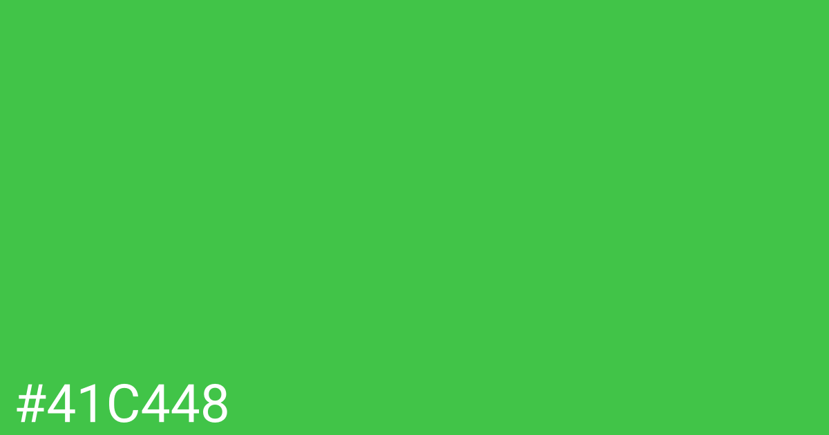 Hex color #41c448 graphic