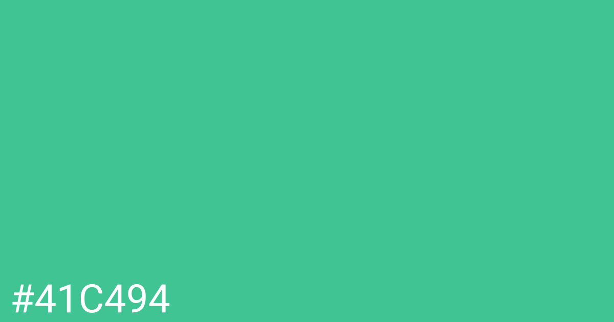 Hex color #41c494 graphic