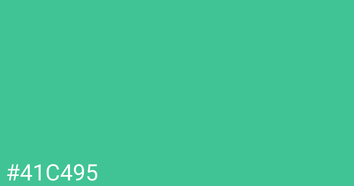 Hex color #41c495 graphic