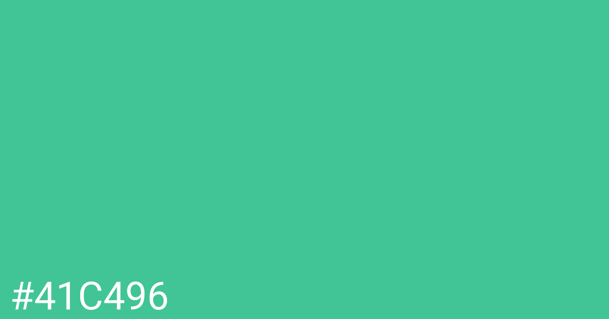 Hex color #41c496 graphic