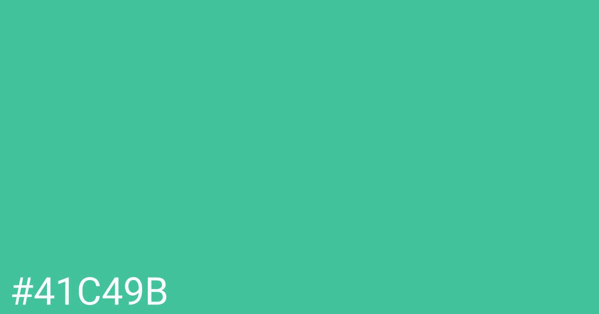 Hex color #41c49b graphic