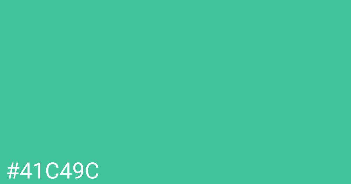 Hex color #41c49c graphic