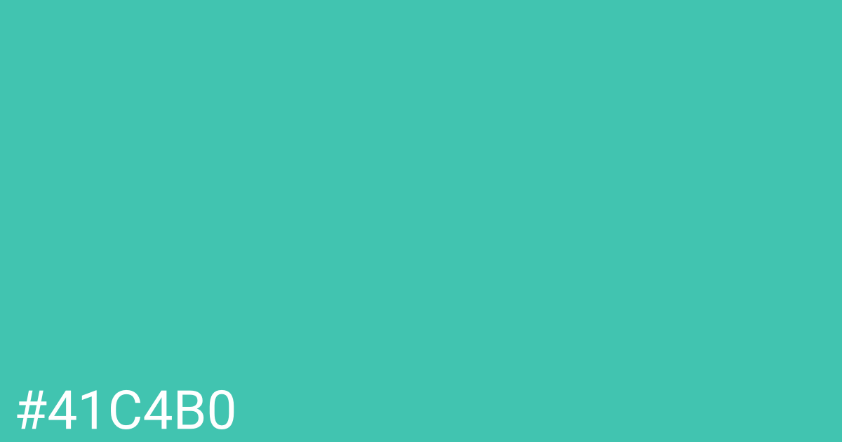 Hex color #41c4b0 graphic