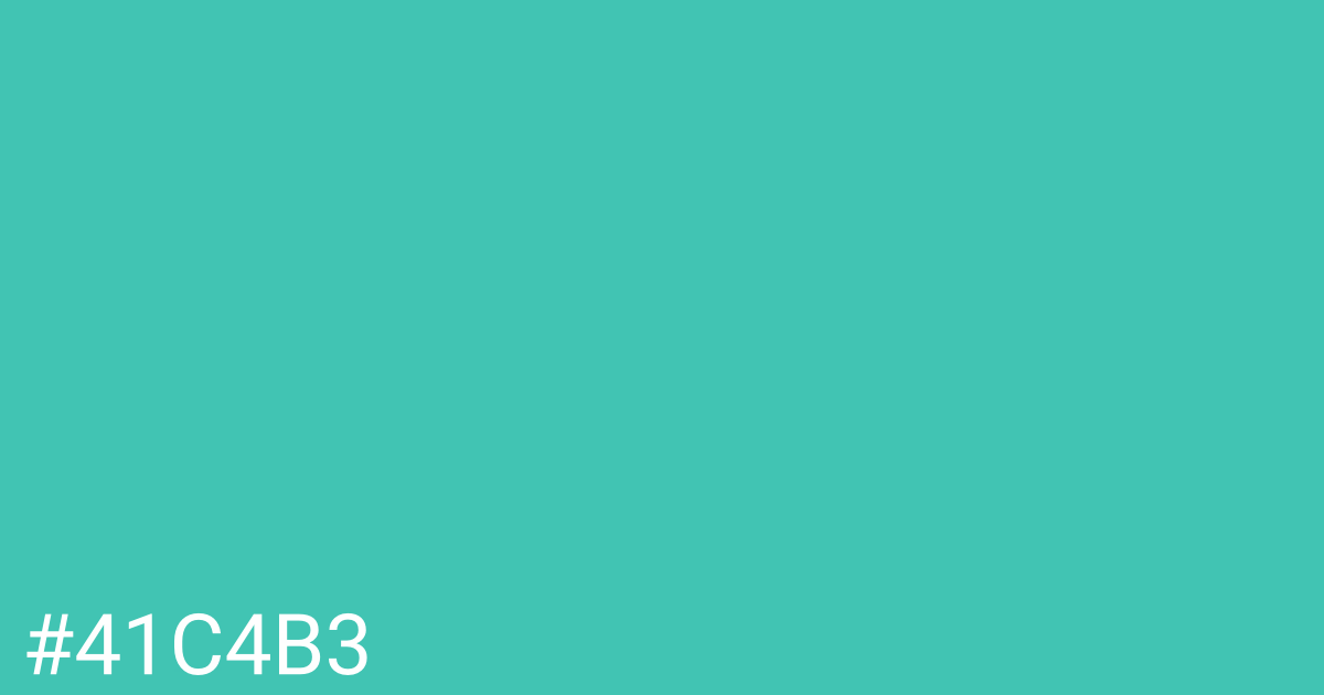 Hex color #41c4b3 graphic