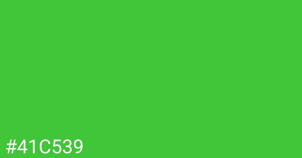 Hex color #41c539 graphic