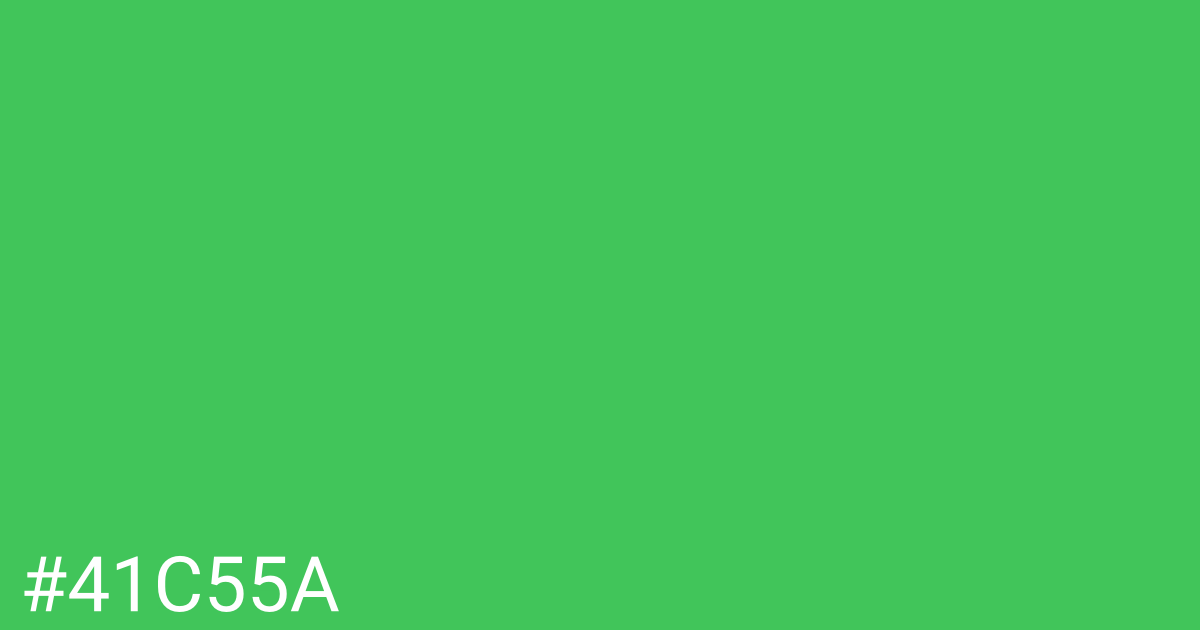 Hex color #41c55a graphic