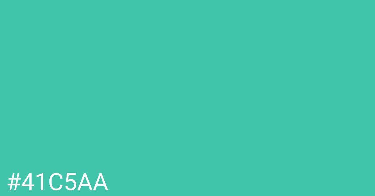 Hex color #41c5aa graphic