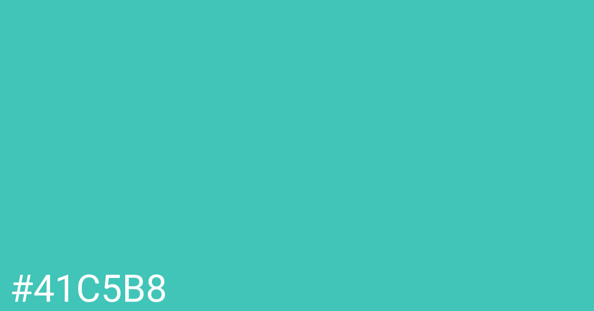 Hex color #41c5b8 graphic