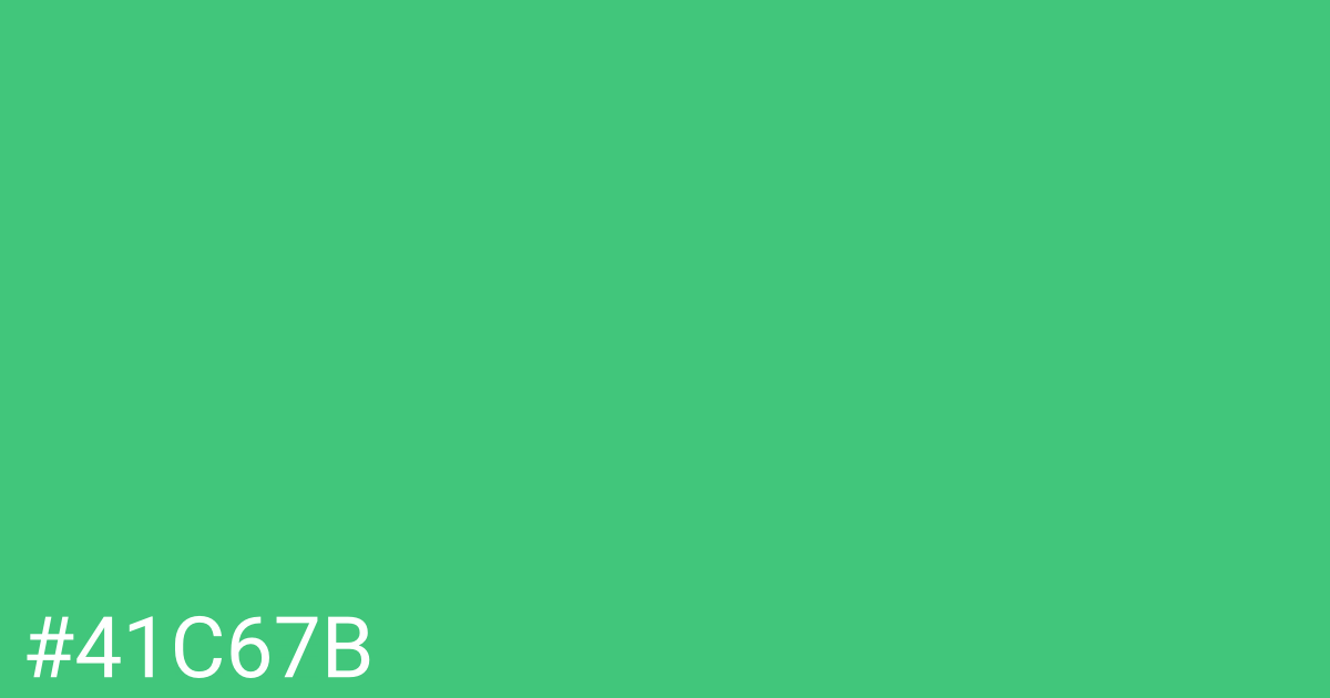 Hex color #41c67b graphic