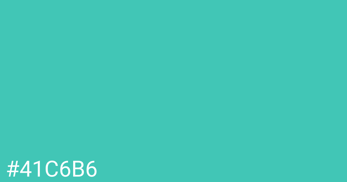 Hex color #41c6b6 graphic