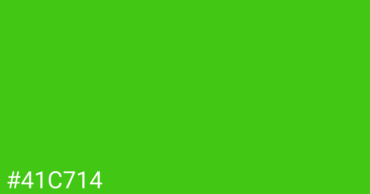 Hex color #41c714 graphic