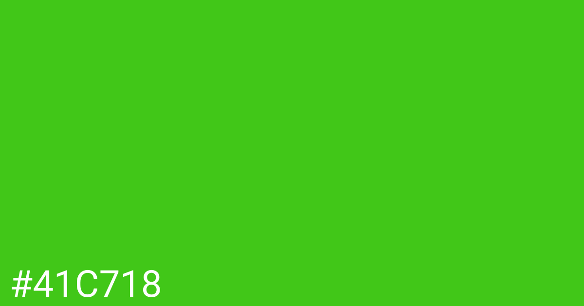 Hex color #41c718 graphic