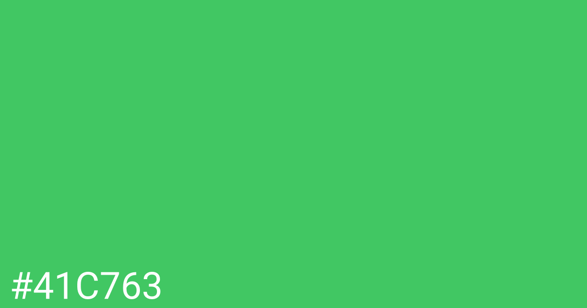 Hex color #41c763 graphic