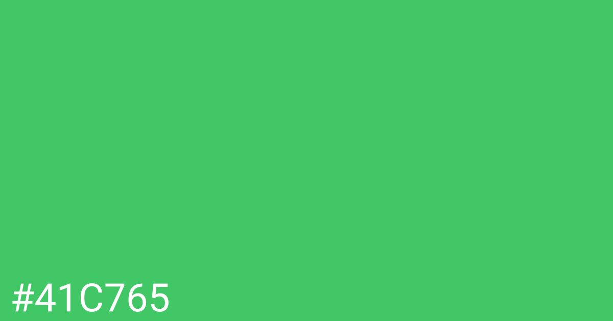 Hex color #41c765 graphic