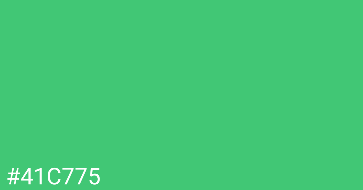 Hex color #41c775 graphic