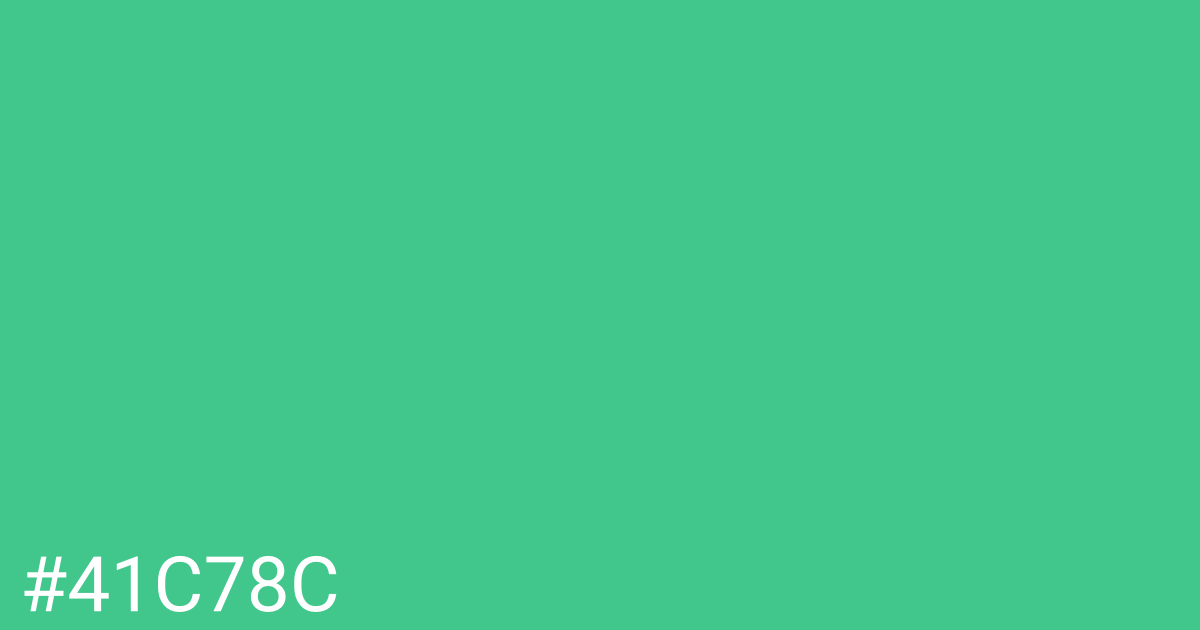 Hex color #41c78c graphic