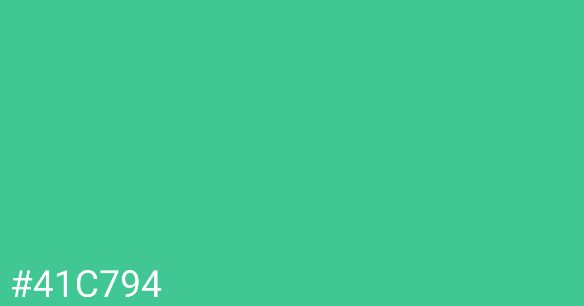 Hex color #41c794 graphic