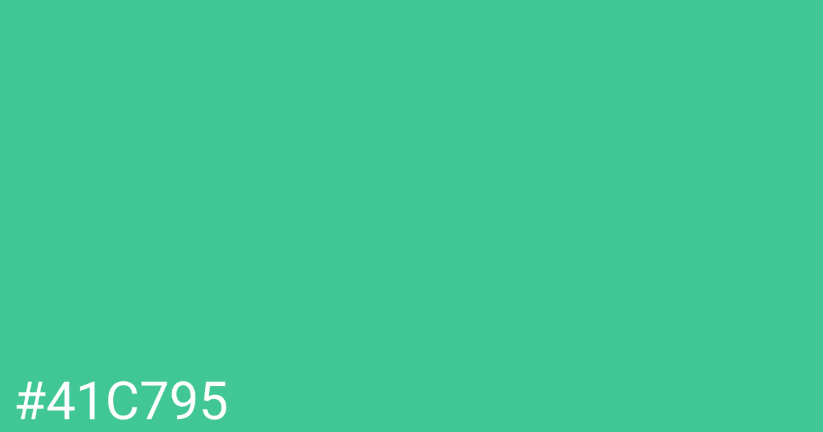 Hex color #41c795 graphic