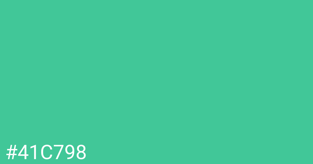 Hex color #41c798 graphic