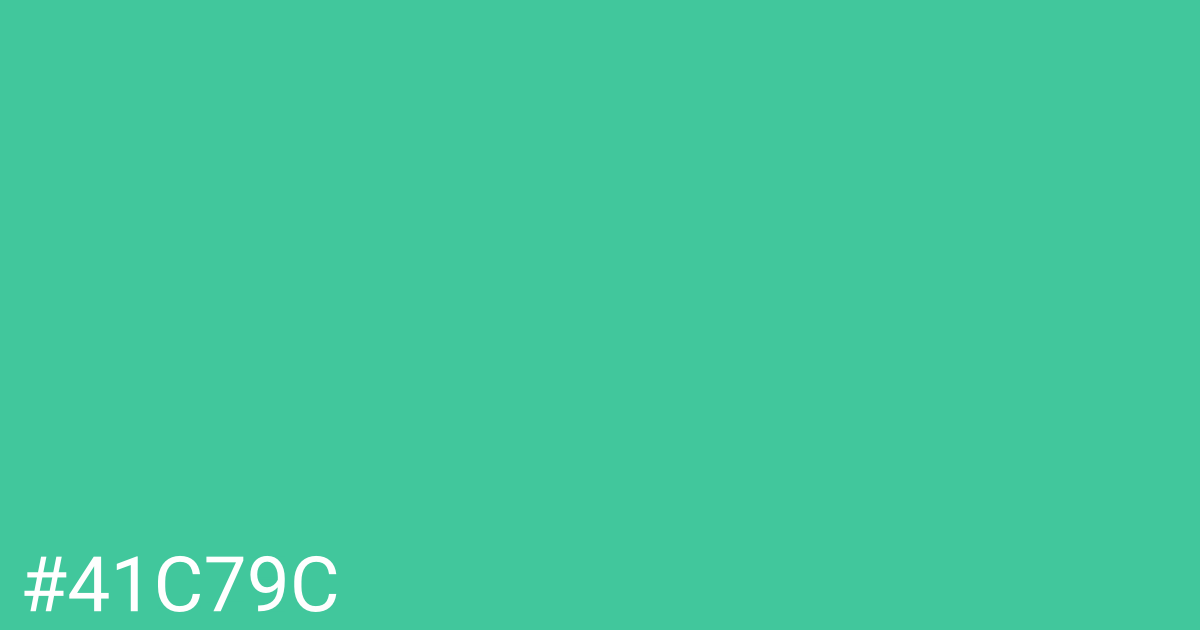 Hex color #41c79c graphic