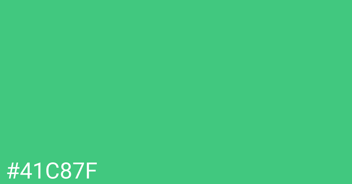 Hex color #41c87f graphic