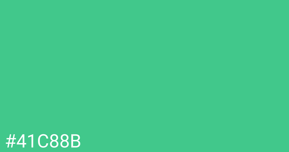 Hex color #41c88b graphic