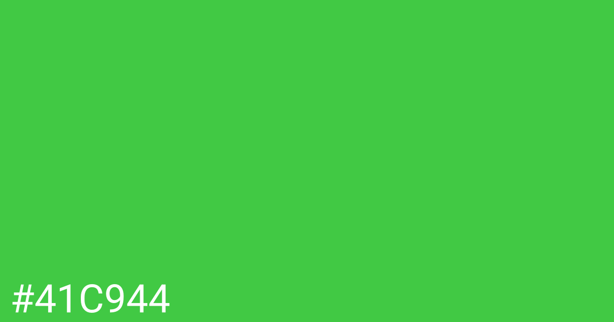 Hex color #41c944 graphic