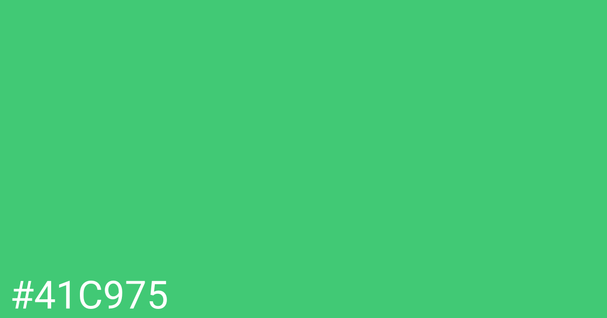 Hex color #41c975 graphic