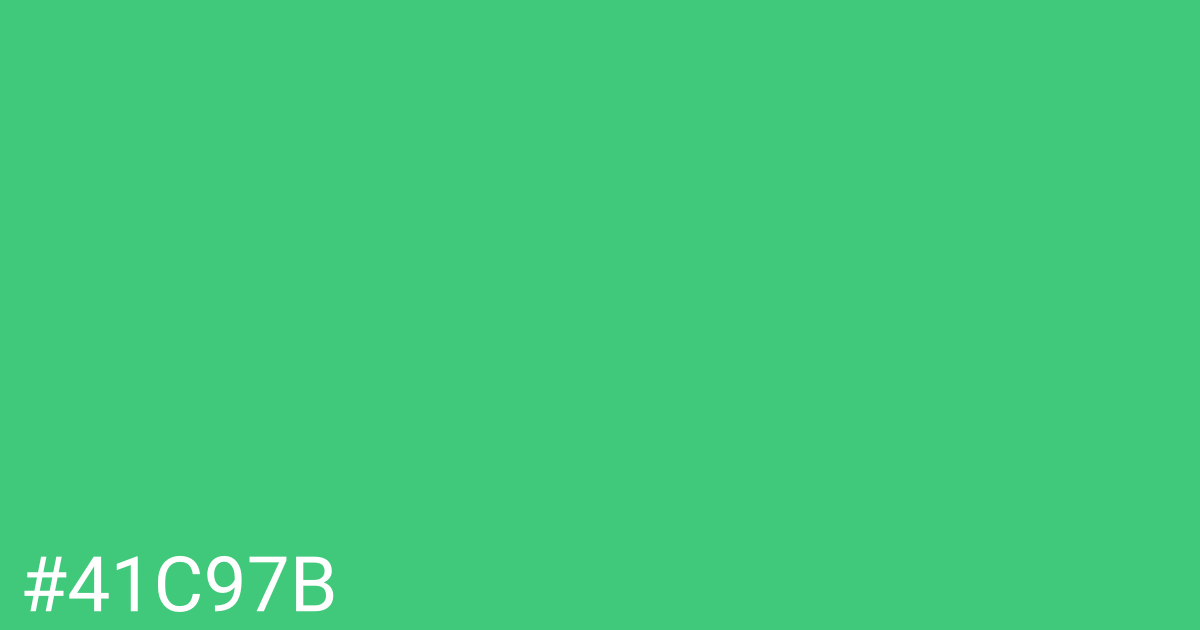 Hex color #41c97b graphic