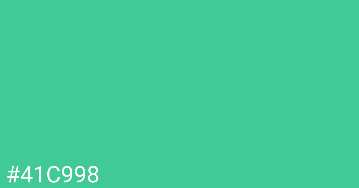 Hex color #41c998 graphic