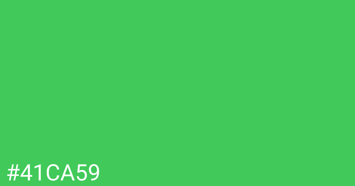 Hex color #41ca59 graphic