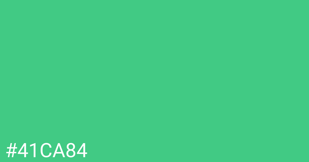 Hex color #41ca84 graphic