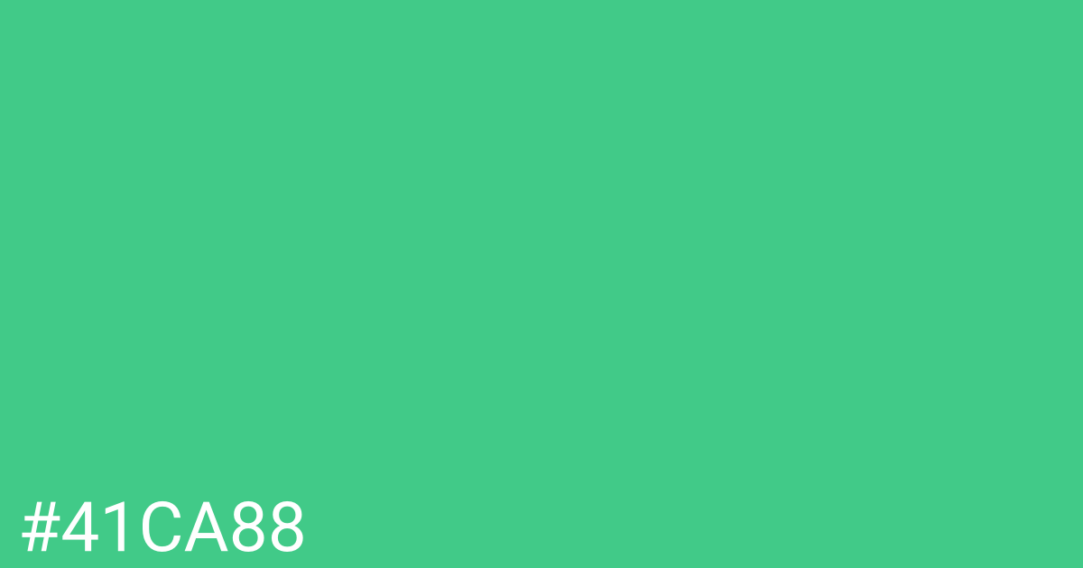 Hex color #41ca88 graphic