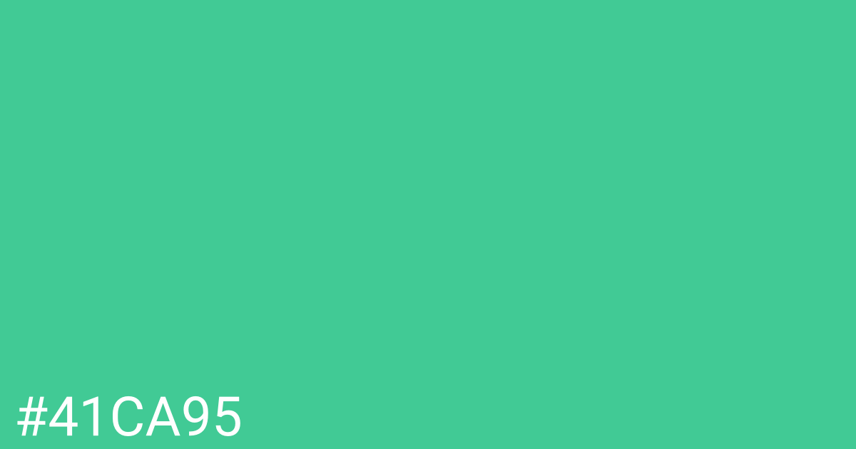 Hex color #41ca95 graphic