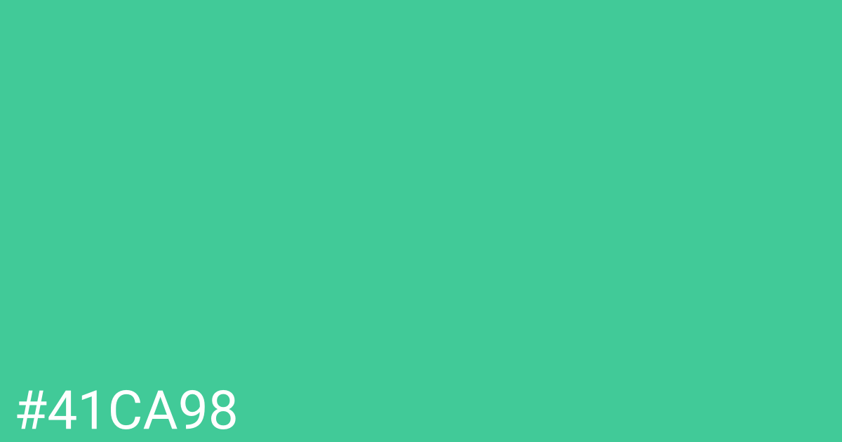 Hex color #41ca98 graphic