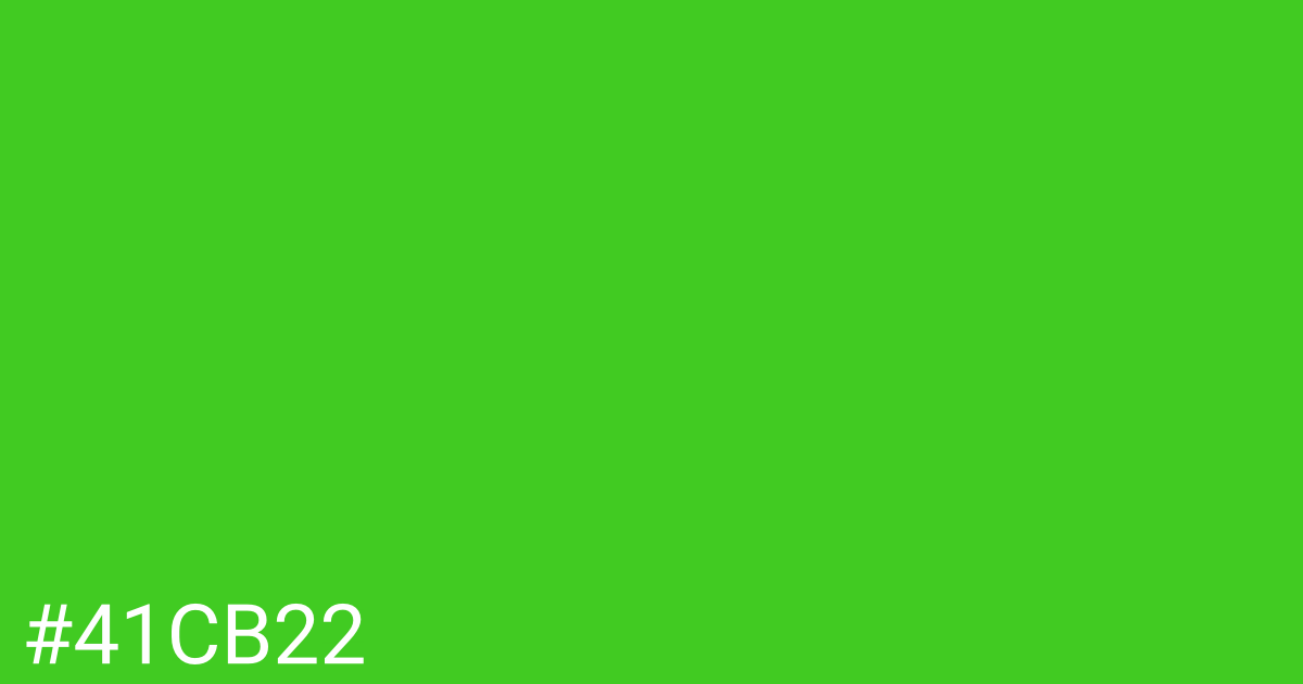 Hex color #41cb22 graphic