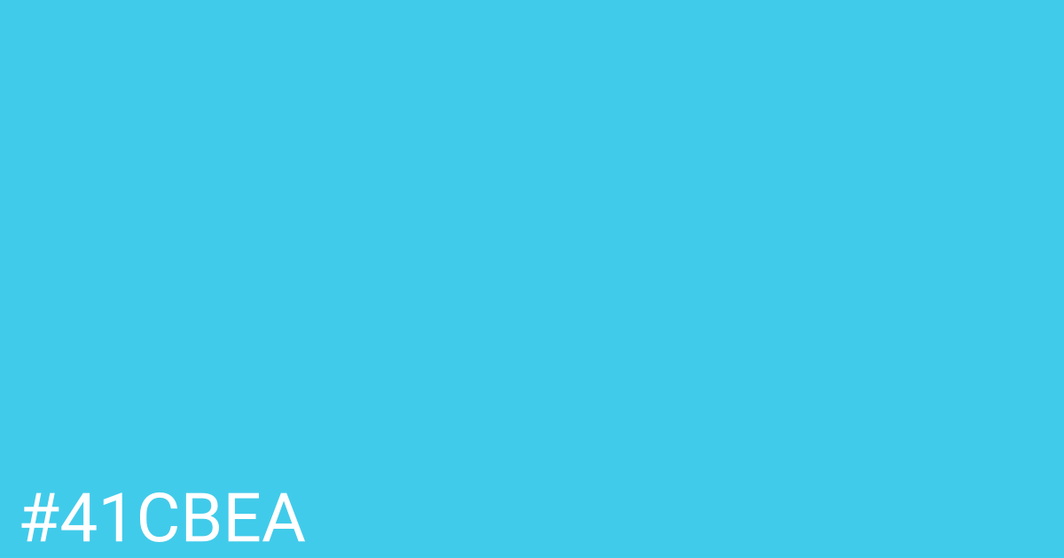 Hex color #41cbea graphic