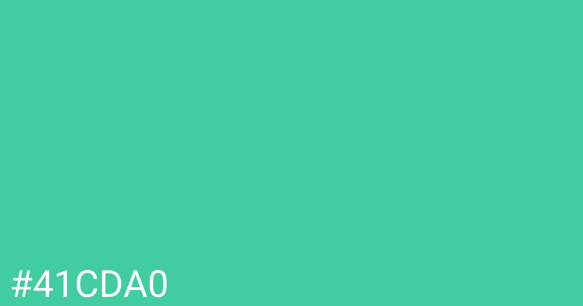 Hex color #41cda0 graphic