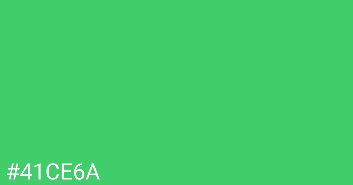 Hex color #41ce6a graphic