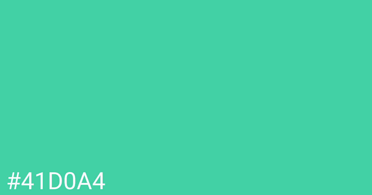 Hex color #41d0a4 graphic